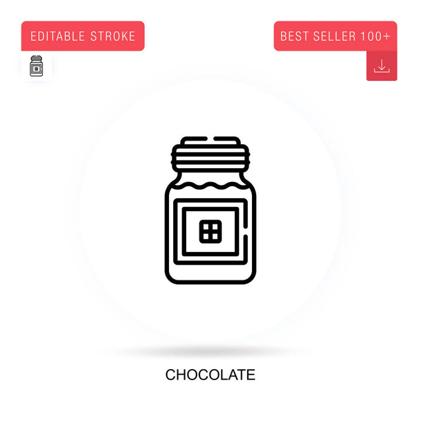 Chocolate flat vector icon. Vector isolated concept metaphor illustrations. - Vector, Image