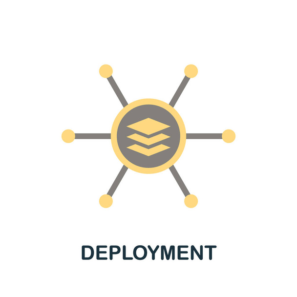 Deployment icon. Simple illustration from business growth collection. Monochrome Deployment icon for web design, templates and infographics. - Vector, Image