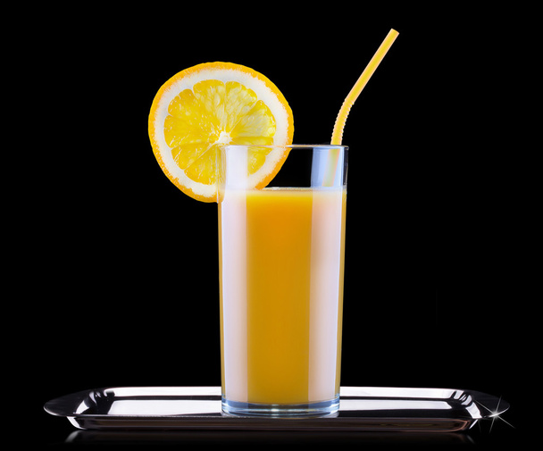 Tasty summer fruits with juice in glass - Zdjęcie, obraz
