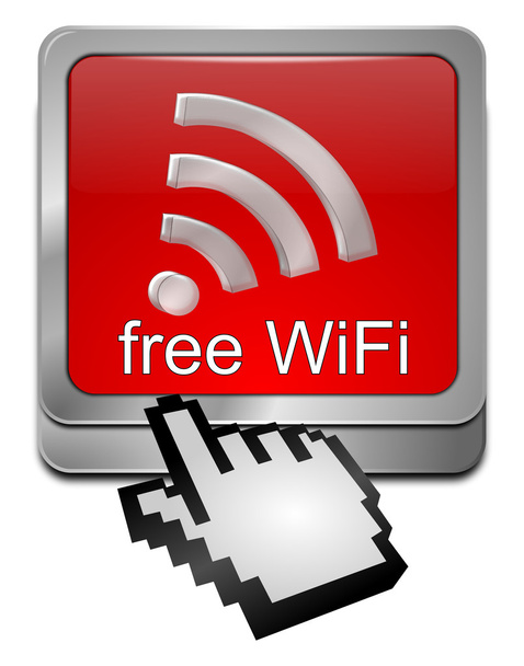 Free wireless WiFi Wlan button with cursor - Photo, Image
