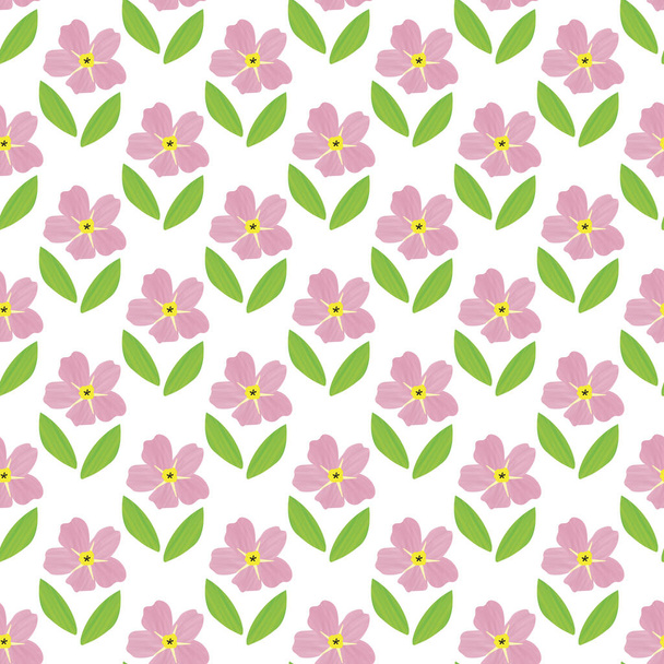 Pink Forget-Me-Not bloemen naadloze patroon achtergrond. Prachtige achtergrond van schilderachtige aquarel effect groepen van mysotis bloemen. Handgetekend botanisch ontwerp. Overdruk voor voorjaarsconcept - Vector, afbeelding