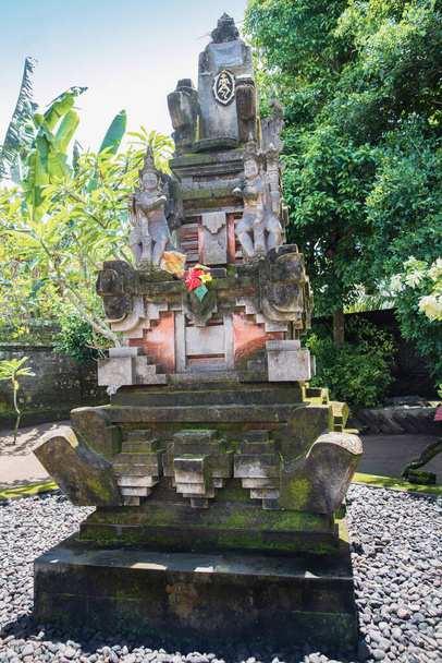 A padmasana shrine topped with a empty throne decorated, Bali, Indonesia - Photo, Image