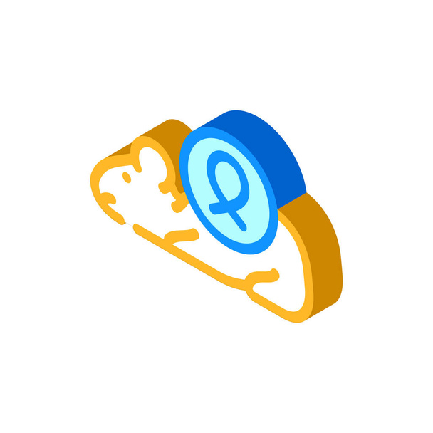mouse for test medicaments isometric icon vector illustration - Vector, Image