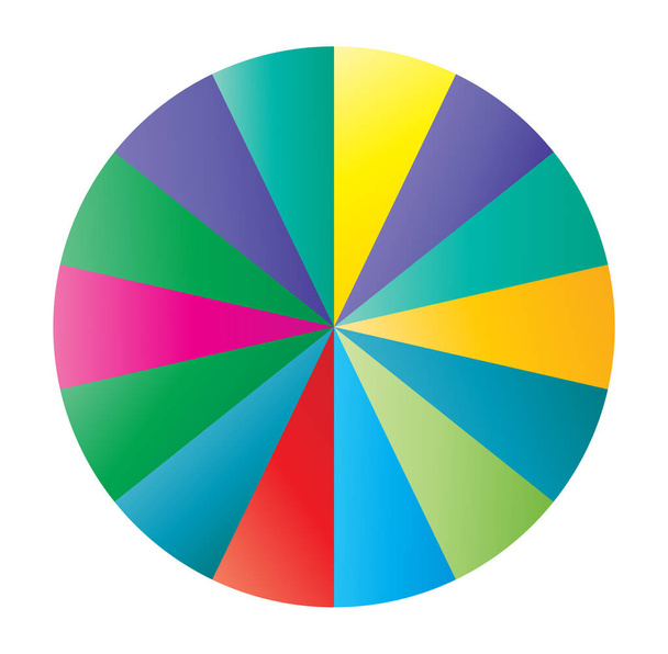 Pie chart, pie graph, diagram segmented circle(s) from 2 to 20 portions, pieces and parts - Vector, imagen