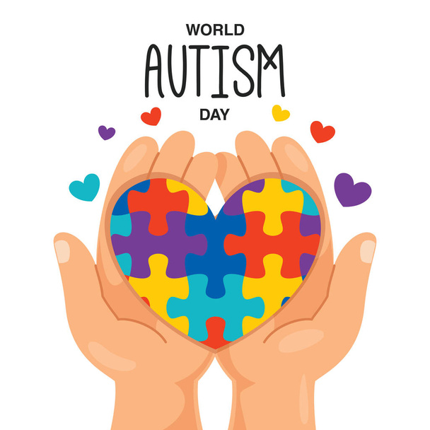 Concetto Disegno di Coscienza dell'Autismo - Vettoriali, immagini