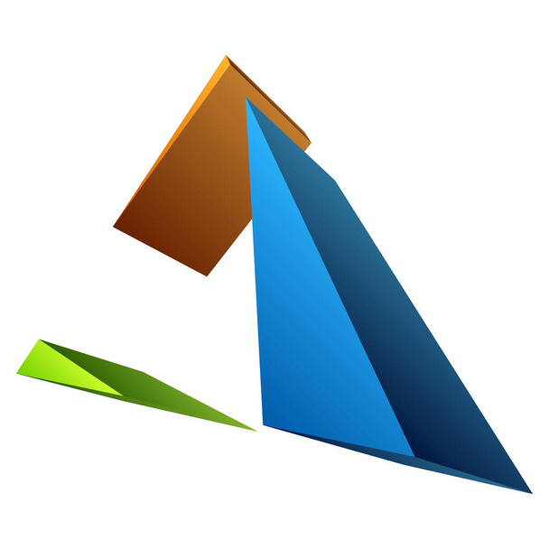 Triangle, delta, triangular logo, logotype, Triangle vector illustration - Vector, Imagen