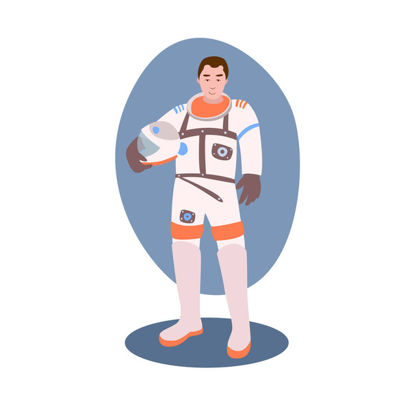 Astronaut vector illustration from professions collection. Flat cartoon illustration isolated on white. - Vecteur, image