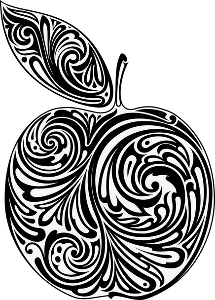 Чорний apple
 - Вектор, зображення