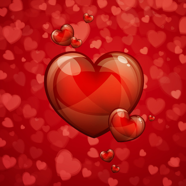 Valentines Day Card - Vector, imagen