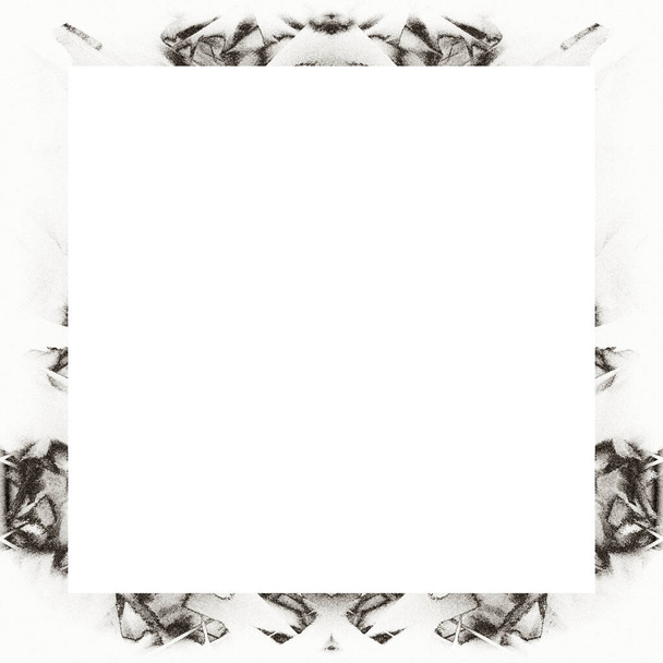 Telaio Grunge con effetto graffio e acquerello con texture in bianco e nero. Copia lo spazio al centro per testo immagine o pubblicità.    - Foto, immagini