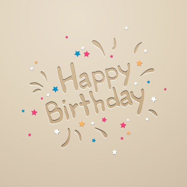 Happy Birthday Greeting Card - Vector, Image