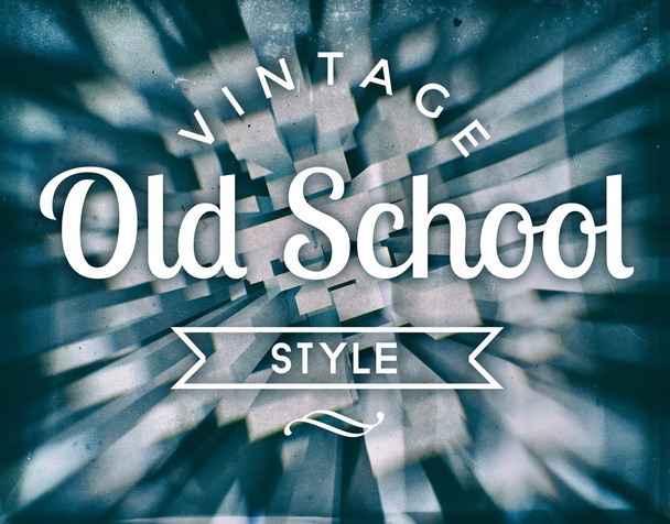 Vintage old school style. retro conceptual poster - Φωτογραφία, εικόνα