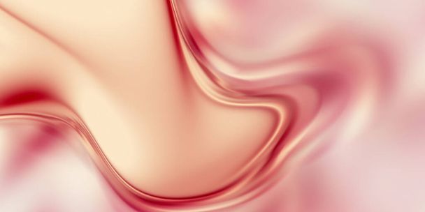 Luxe roze goud abstractie. 3D weergave achtergrond. - Foto, afbeelding