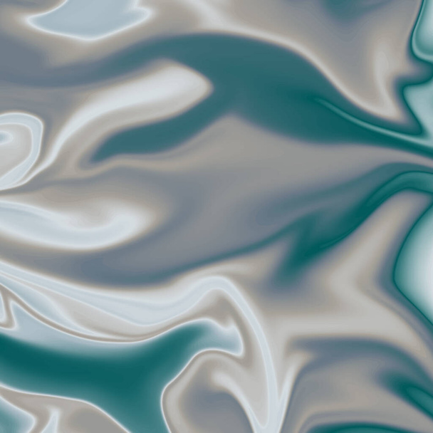  zilverkleurig blauw wervelend abtract metallic verloop achtergrond - Vector, afbeelding