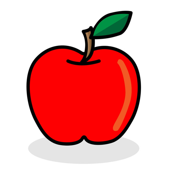 Red apple cartoon vector. - Photo, Image