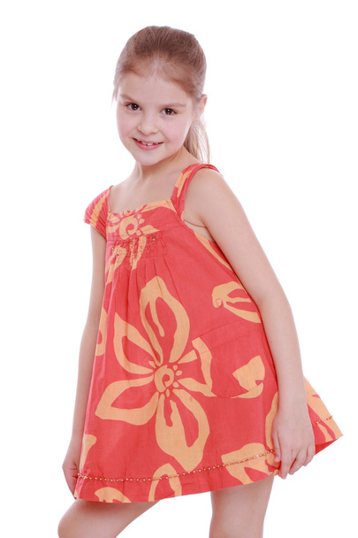Girl in a bright sundress - Photo, Image