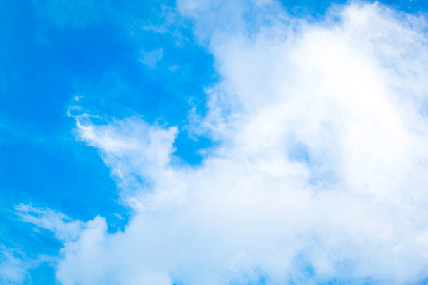 Blue sky background with tiny clouds. - Photo, Image