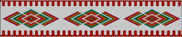 Um ornamento étnico tradicional em que cores ricas atraem sorte e riqueza. O ornamento parece ótimo no interior, em bordado em tecidos para várias aplicações - Vetor, Imagem