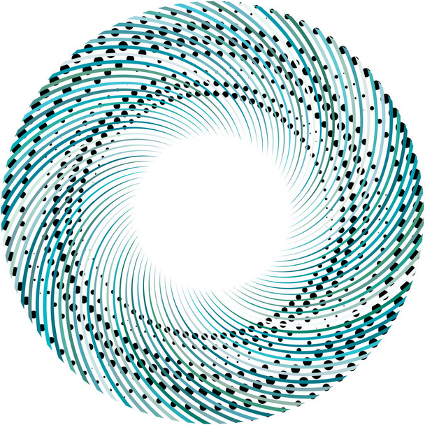 Sovrapposizione astratta spirale, vortice, vettore di vortice. Voluta, elica, vertigini cocleari circolari, illustrazione geometrica. Circolo astratto - Vettoriali, immagini