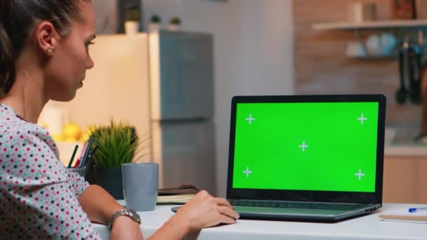 Freelancer se dívá na zelený monitor - Záběry, video