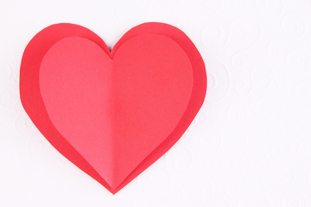 Paper hearts on white background - Foto, afbeelding