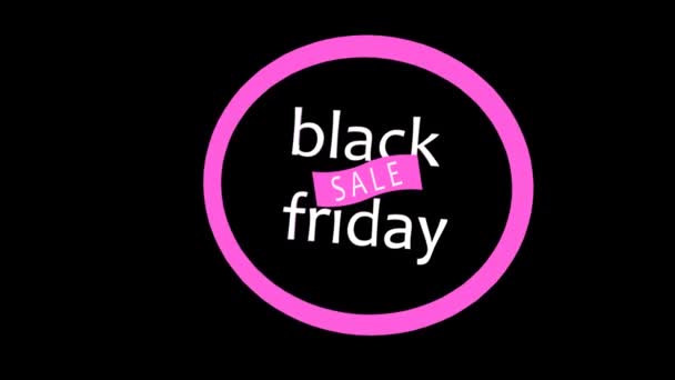 Sticker Black Friday Sale. Énorme bannière de réduction. Animation - Séquence, vidéo