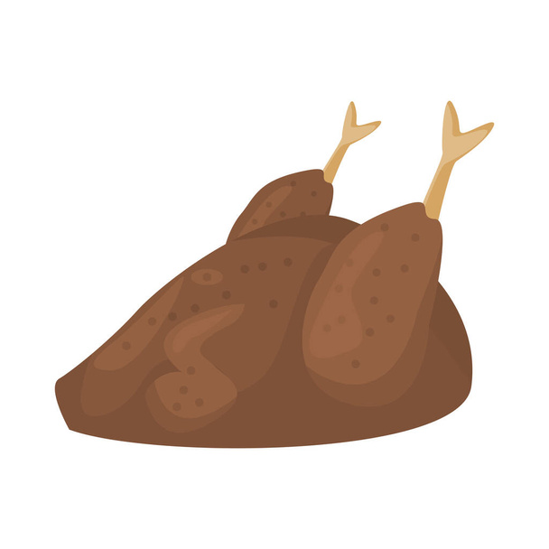 delicious turkey meat isolated icon - Vector, Image