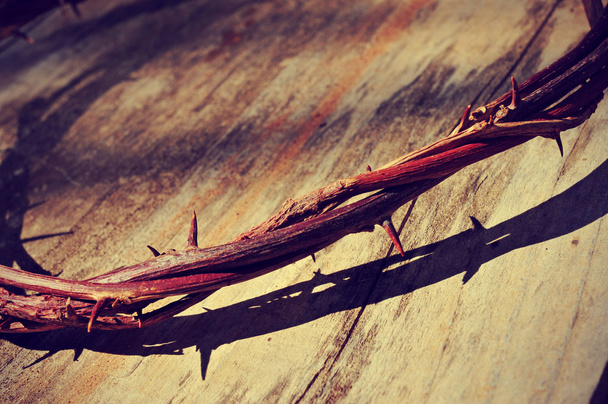 Ježíš Kristus korunu z trní, s efektem retro filtru - Fotografie, Obrázek