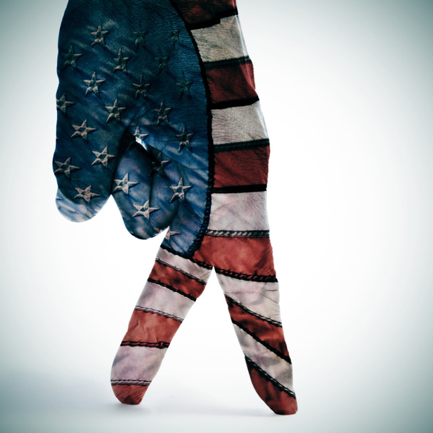 bandiera americana a piedi
 - Foto, immagini
