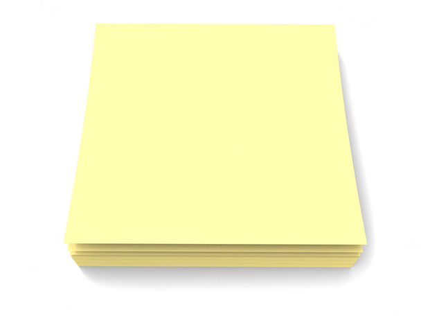 Petit bloc de notes collantes jaune pâle - Photo, image