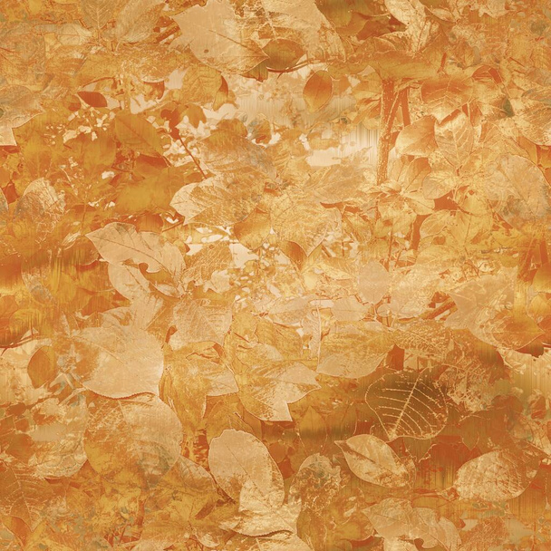 Amarelo dourado suave outono suave padrão de queda - Foto, Imagem