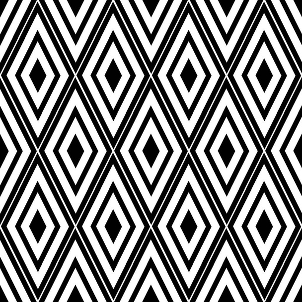 Muster mit schwarzer und weißer Raute - Vektor, Bild