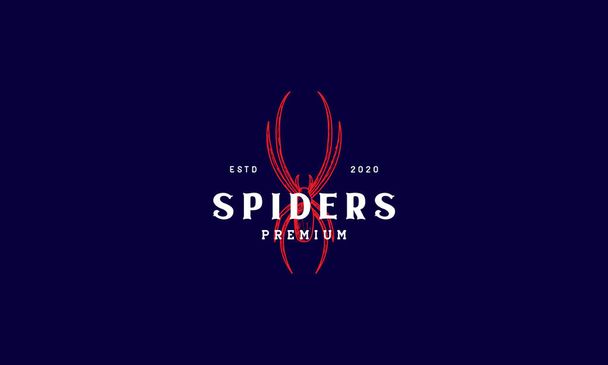 araignée silhouette forme moderne logo vectoriel icône illustration design art - Vecteur, image