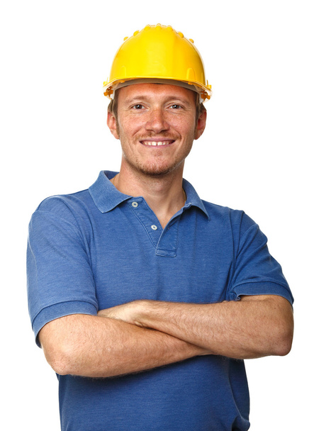 Happy manual worker - Фото, изображение