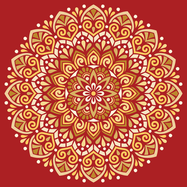 Mandala pattern color Stencil doodles sketch good mood Good for creative and greeting cards, posters, flyers, banners and covers - Vetor, Imagem
