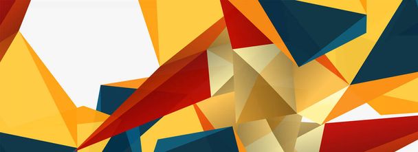 3d mosaic abstract backgrounds, low poly shape geometric design - Vector, Image