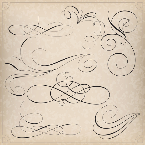 elementy kaligrafii - Wektor, obraz