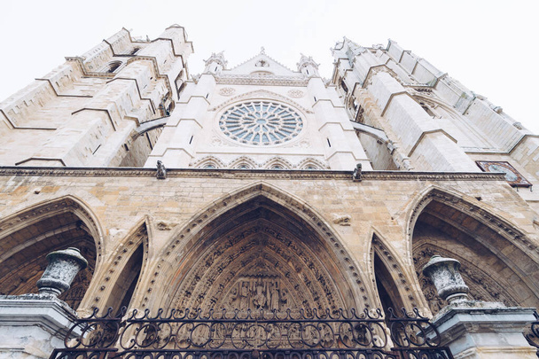Gothic cathedral of Leon, Castilla Leon, Spain. - Foto, Bild