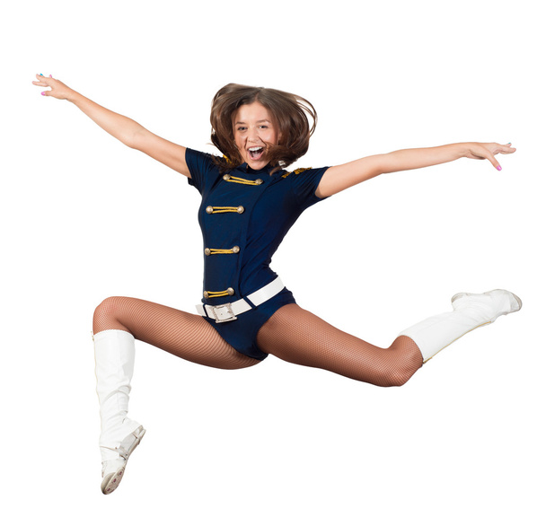 athletic young woman jumping - Фото, изображение