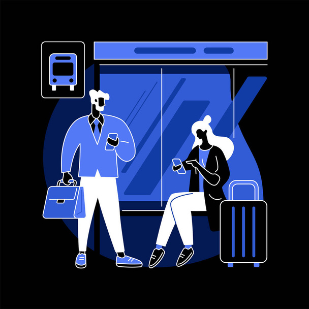 Bus station abstract concept vector illustration. - Vektor, Bild
