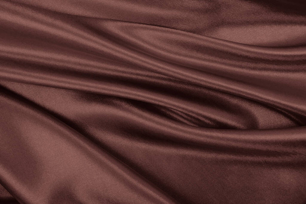 Smooth elegant brown silk or satin texture can use as abstract background. Luxurious background design. In Sepia toned. Retro style - Foto, Imagen