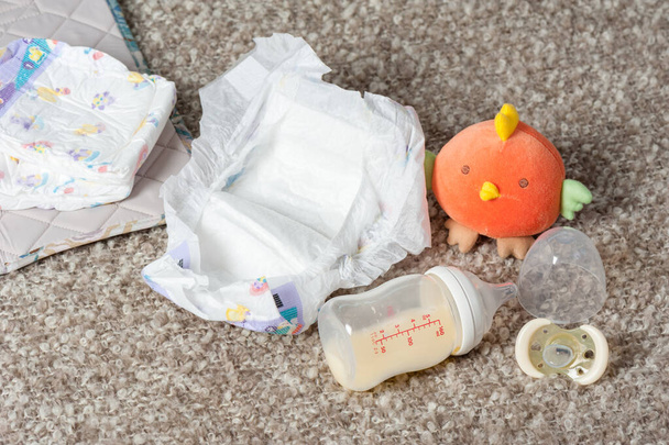 赤ちゃん使い捨ておむつ新生児衛生の概念 - 写真・画像