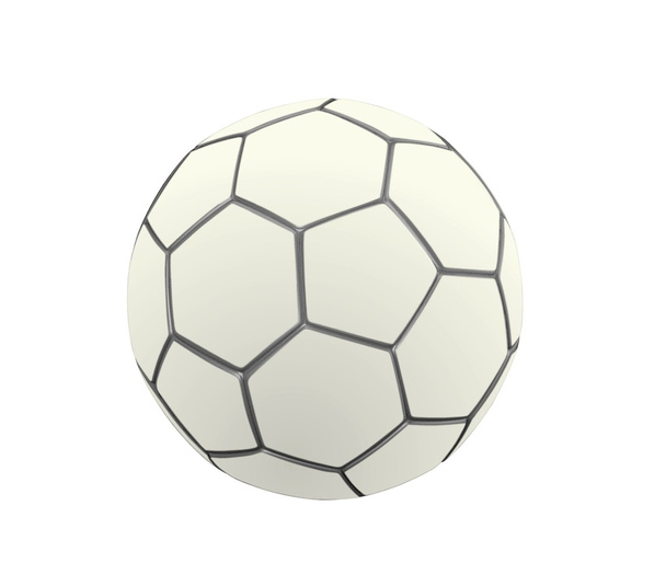 Pelota de fútbol en color blanco
 - Foto, Imagen