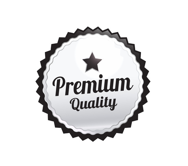 Silver Premium Quality Badge - Vettoriali, immagini