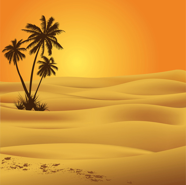 Saharawoestijn - Vector, afbeelding