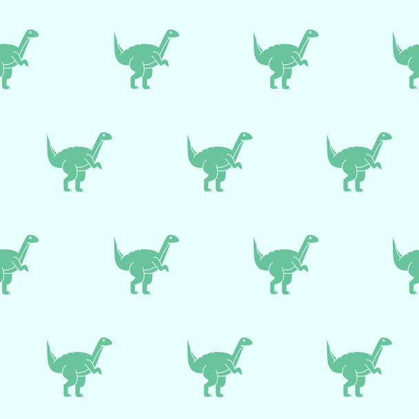 Wrapping paper - Seamless pattern of animals Jurassic period, dinosaurs for vector graphic design - Вектор, зображення
