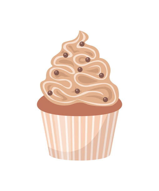 vector cupcake with chocolate - Vector, afbeelding