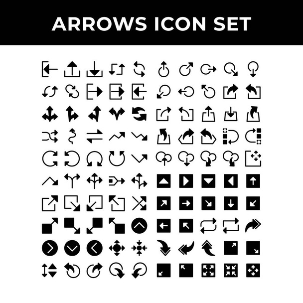 arrows icon set include up, down, left, right - Vektor, kép