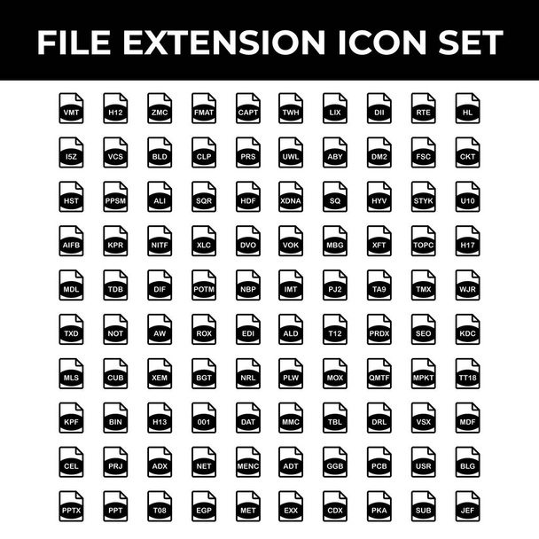 file extension icon set include vmt, zmc, fmat, capt, twh, lix, dii, rte, hl, vcs, bld, clp, prs, uwl, aby, fsc, ckt, hst, ppsm, ali, sqr, hdf, xdna, sq, hyv, styk, aifb, kpr, nitf, xlc, dvo, vox, mbg, xft, topc, mdl, tdb, dif, potm, nbp - Вектор,изображение