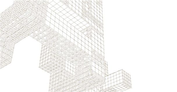 abstraktní krychlový design 3D architektura - Fotografie, Obrázek